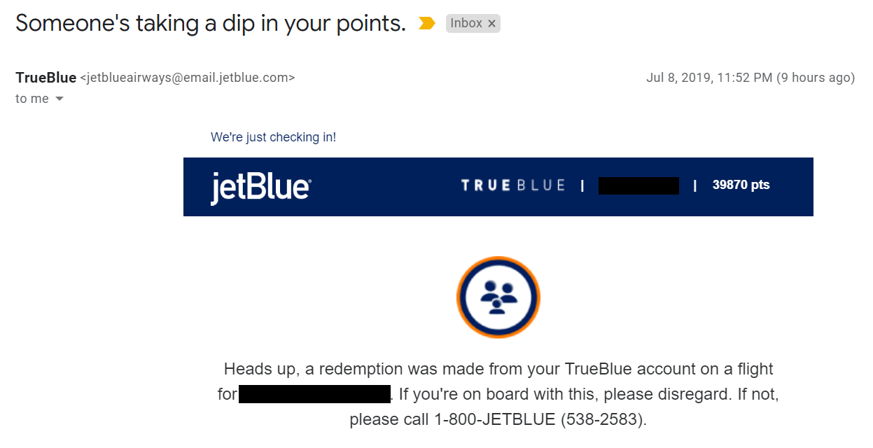 How JetBlue Handled 35k Points Being Stolen From My Account