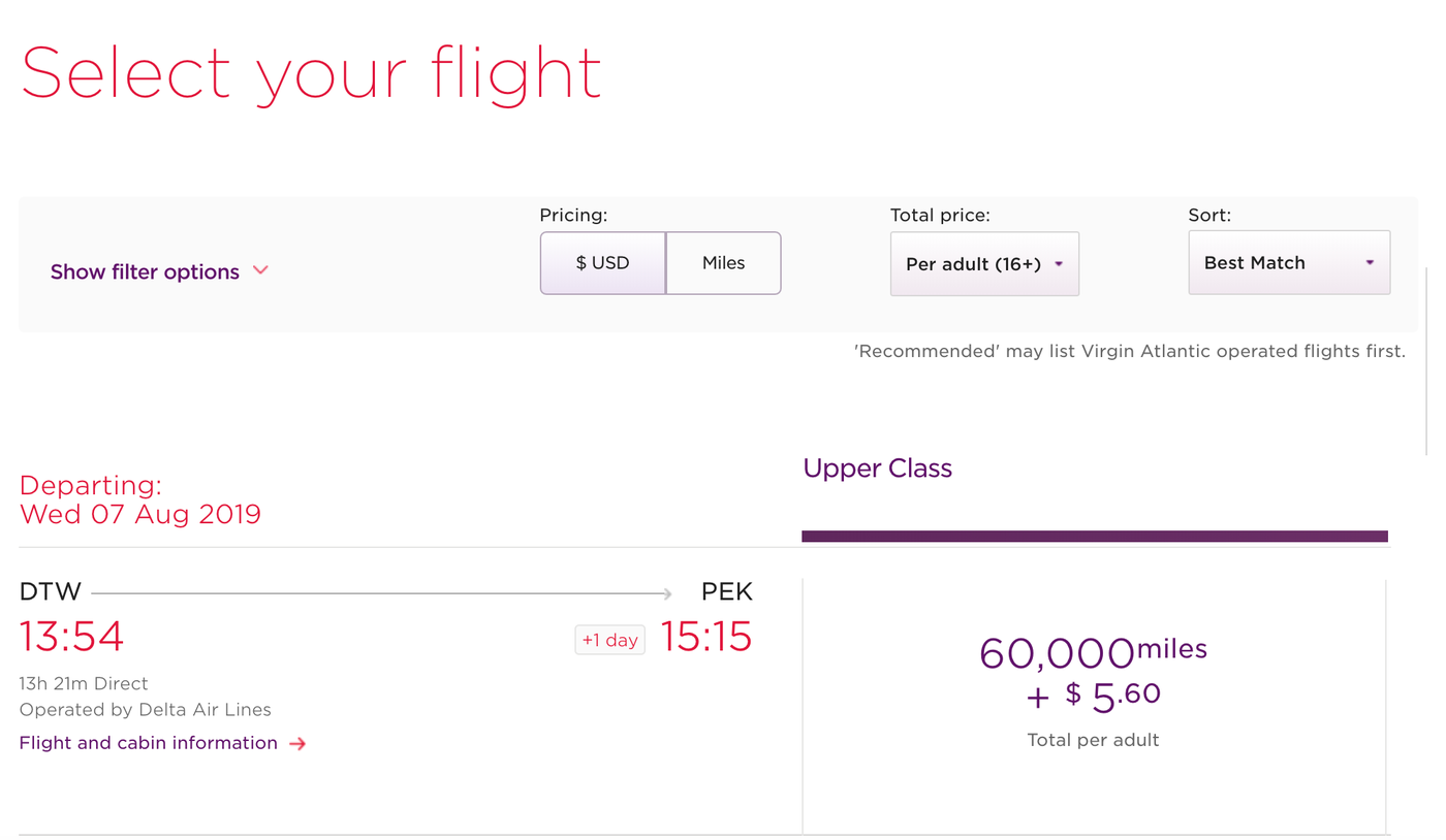 How to Find and Book Virgin Atlantic Partner Awards