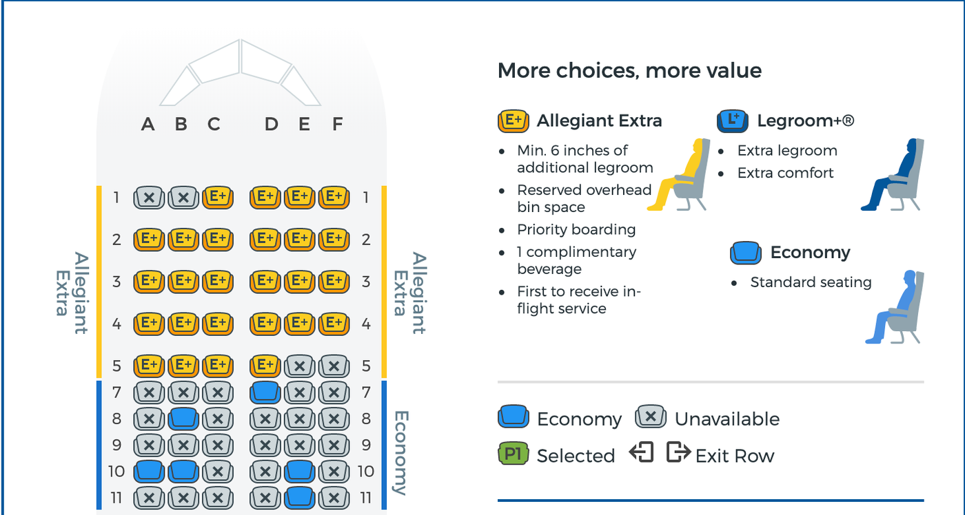 Allegiant Air Tests Premium Economy Seating on Some Flights