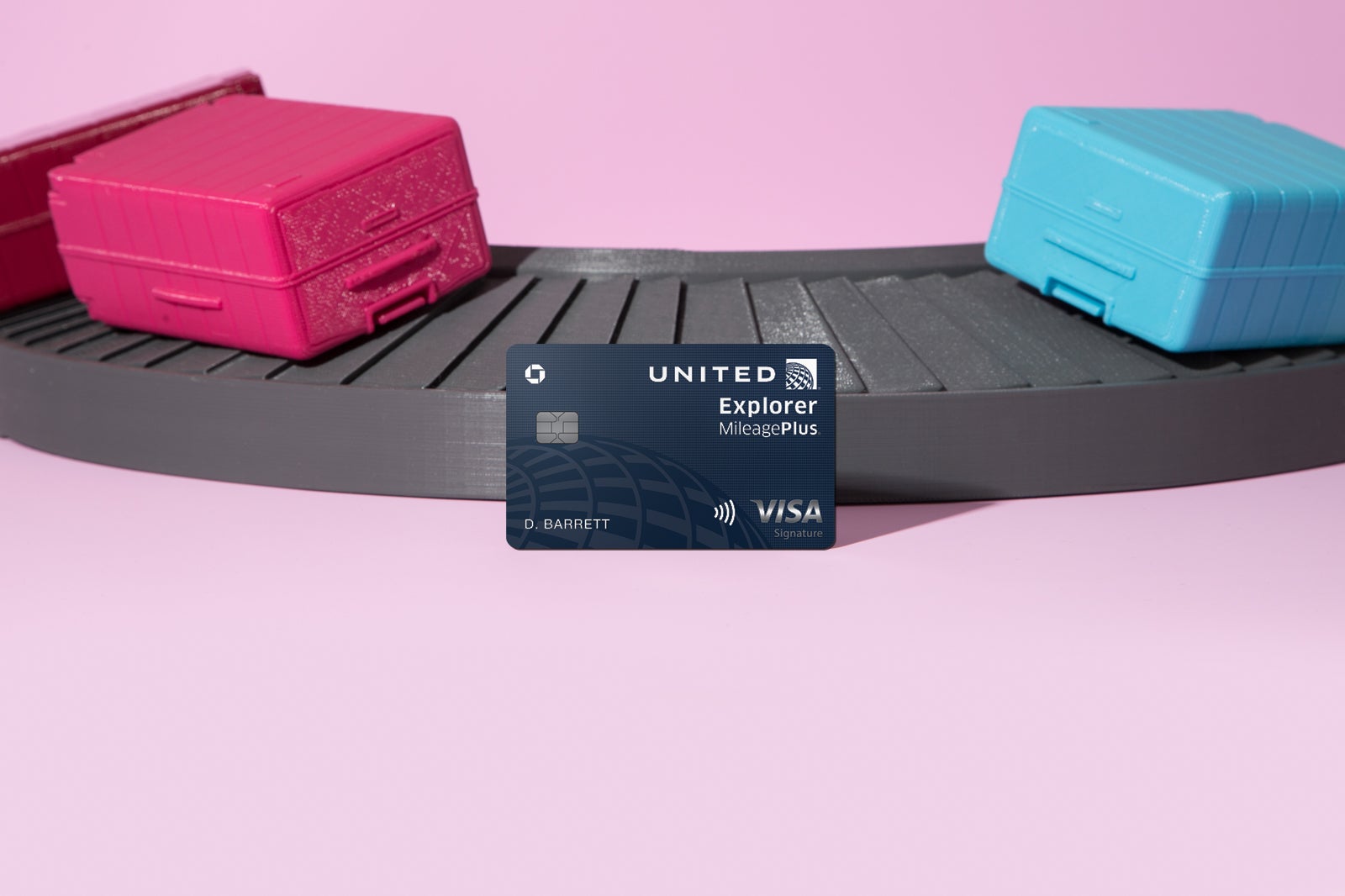 United Explore Mileage Plus CREDIT CARD STILL LIFE