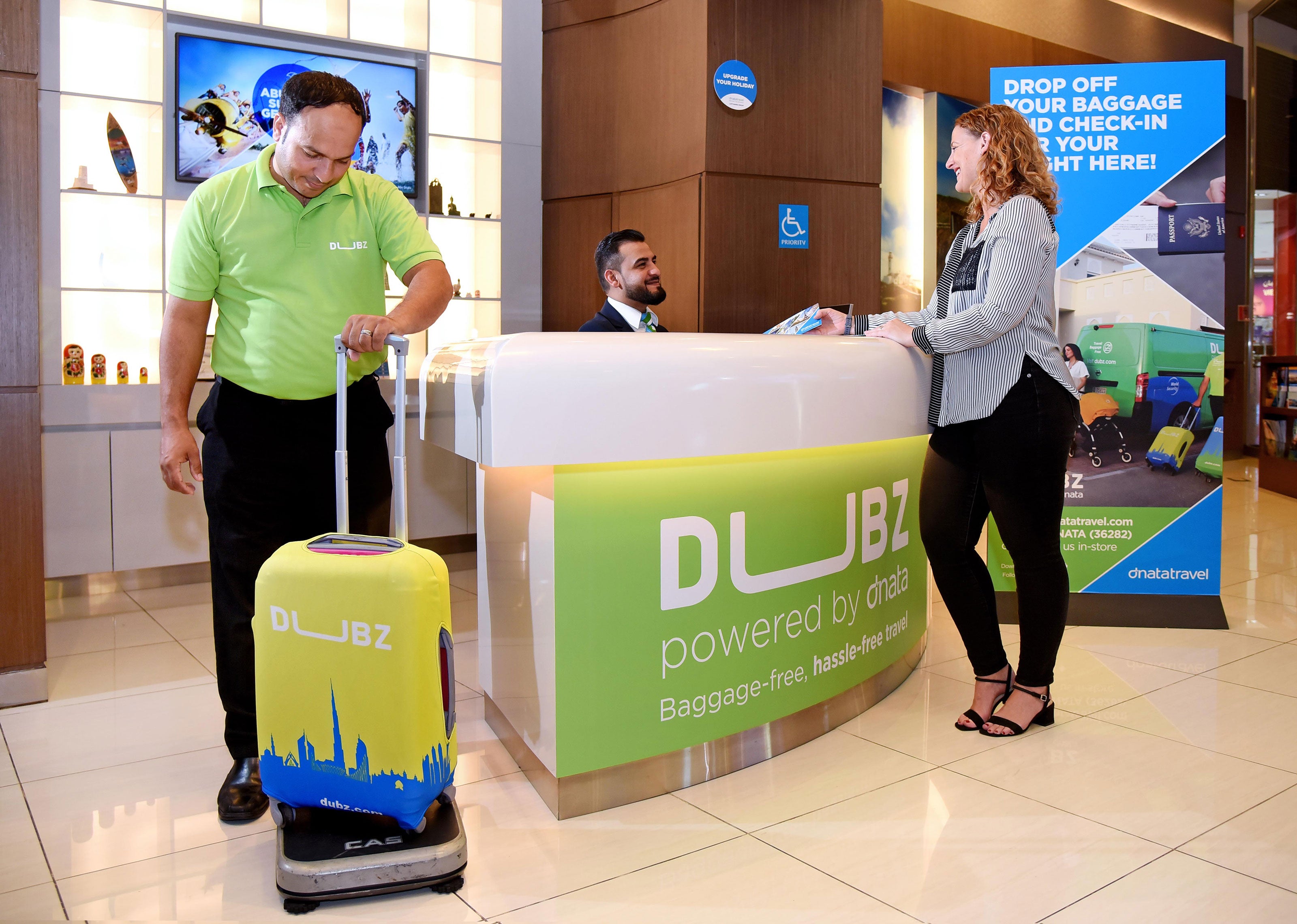 dnata’s DUBZ checks in passengers for flights in The Dubai Mall