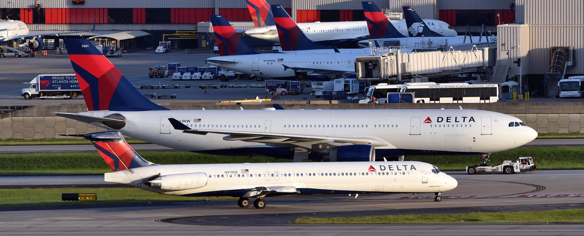 Delta Airlines airplanes at the Atlanta airport