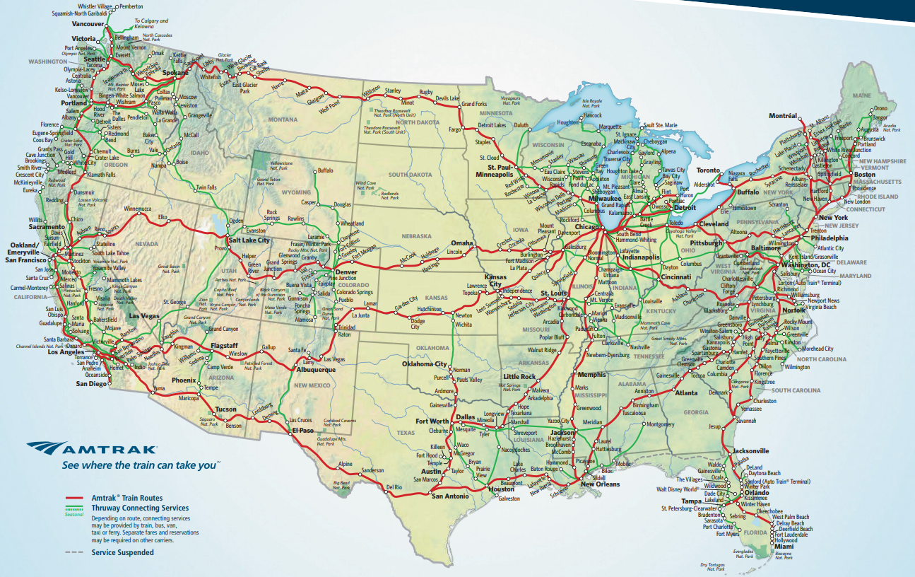 Amtrak Maps And Routes