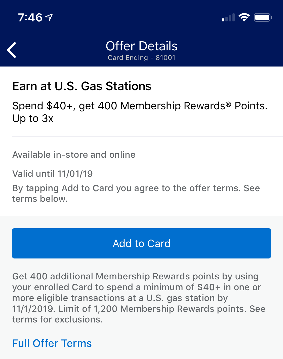 Amex Gas