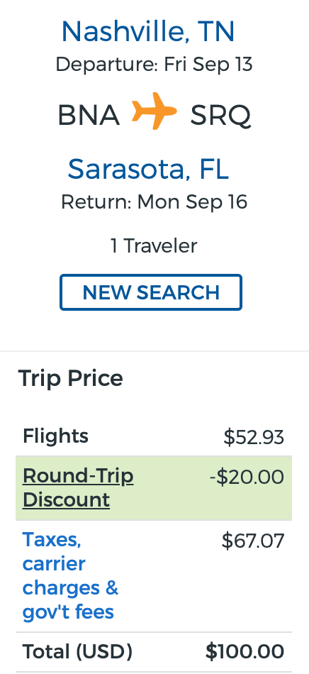 round trip last minute flight deals