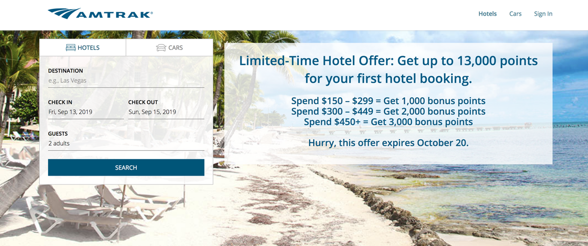 New Amtrak hotel and rental car promotion The Points Guy