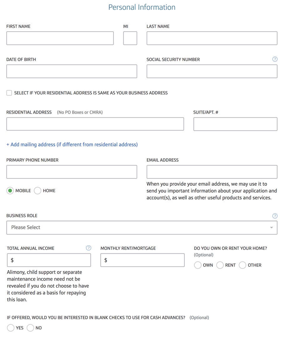 How to complete a Capital One business credit card application