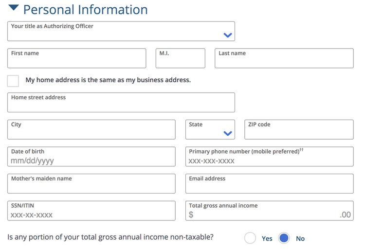 How to complete a Chase business credit card application The Points Guy