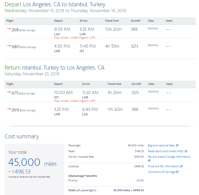 How use off-peak pricing to save on American Airlines awards - The ...