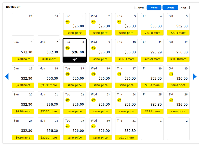 Cheap Flights Price Calendar Abbye Annissa
