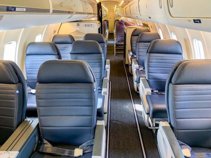 Photos: United's CRJ550, a 50-seat regional jet with first class