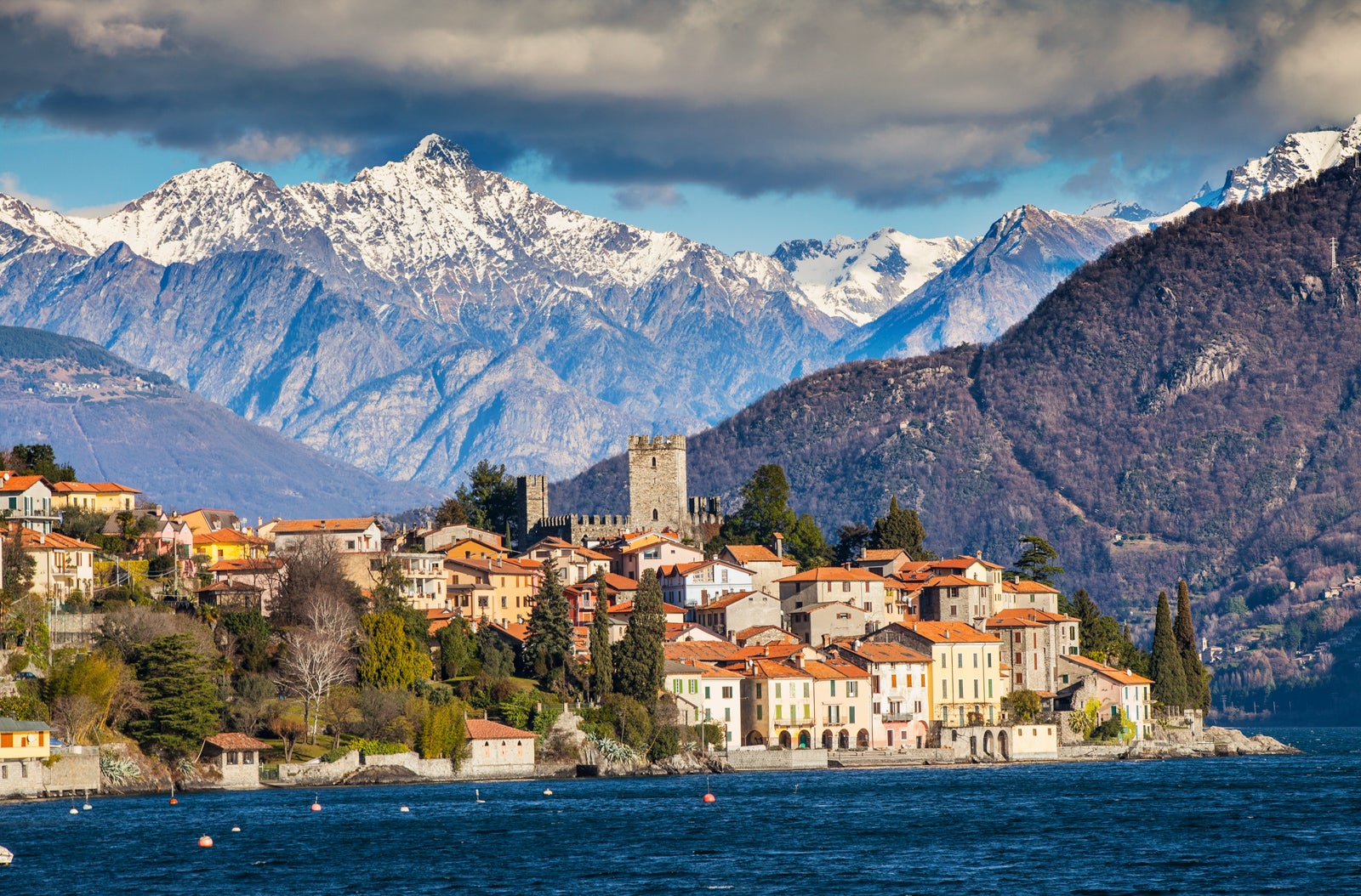 View of mountains and Lake Como, Italy