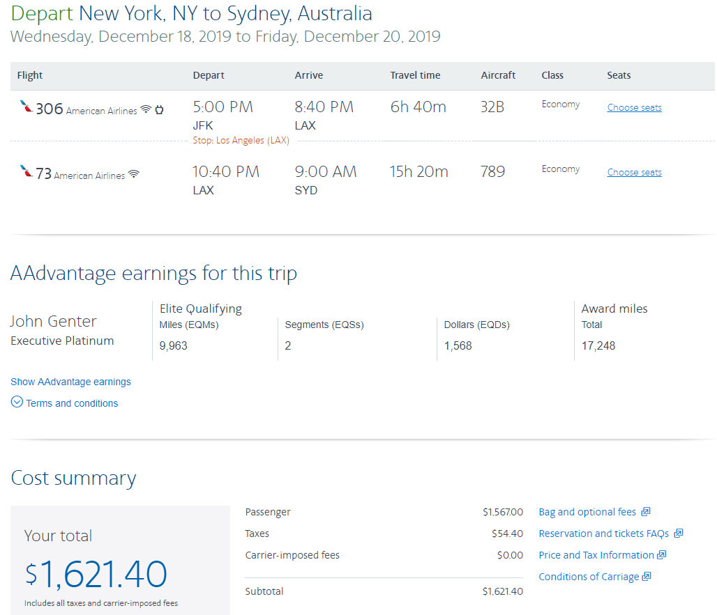 AA expands dynamic award pricing to more international routes - The ...