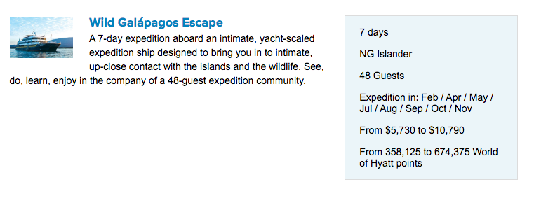 Visit hyatt.expeditions.com para precificar as viagens Lindblad usando seus pontos Hyatt.