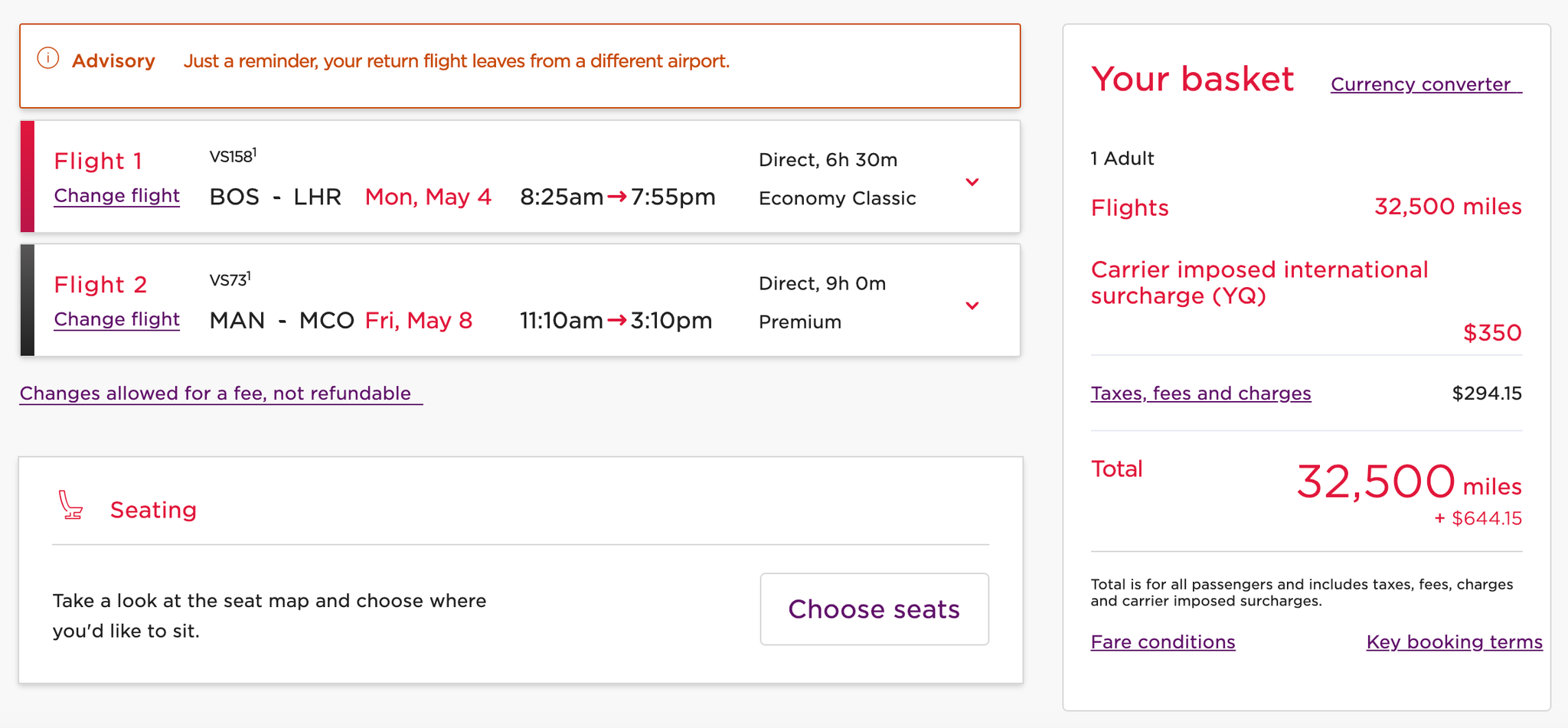 How to reduce fuel surcharges on Virgin Atlantic award tickets The
