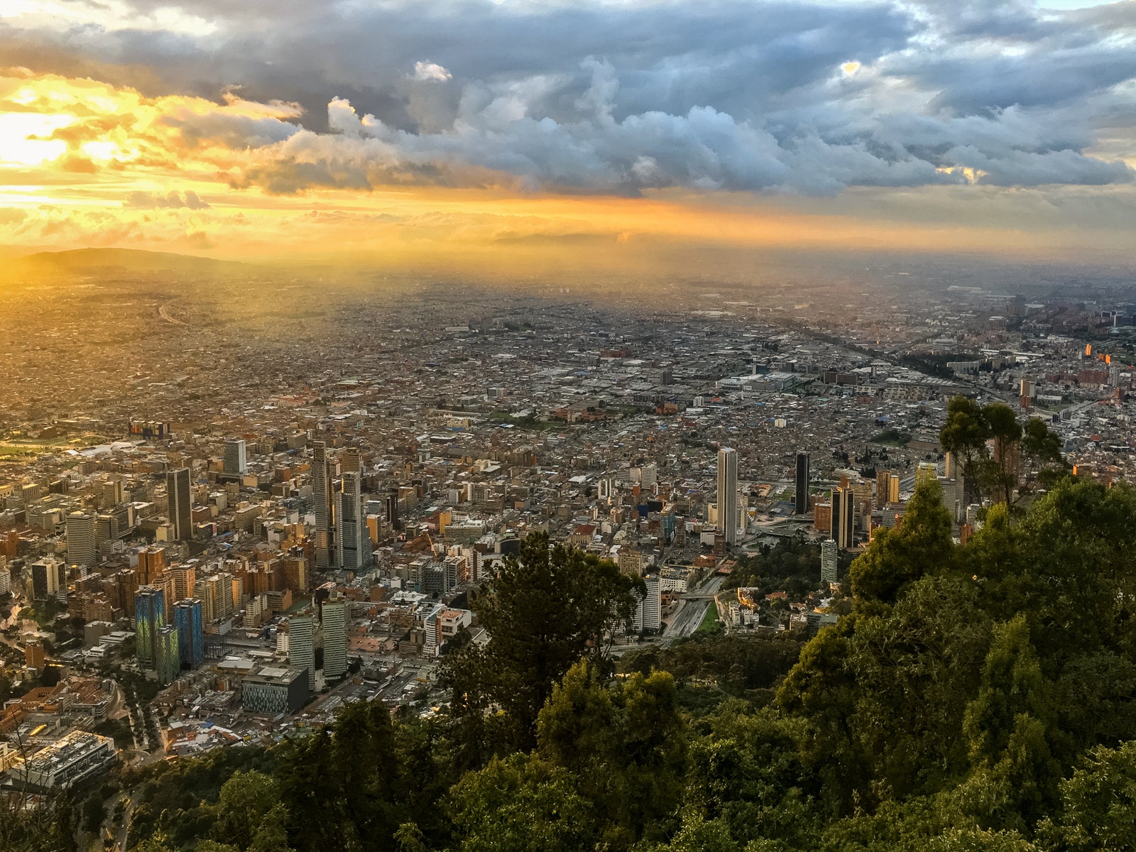 Sunset in Bogota, Colombia