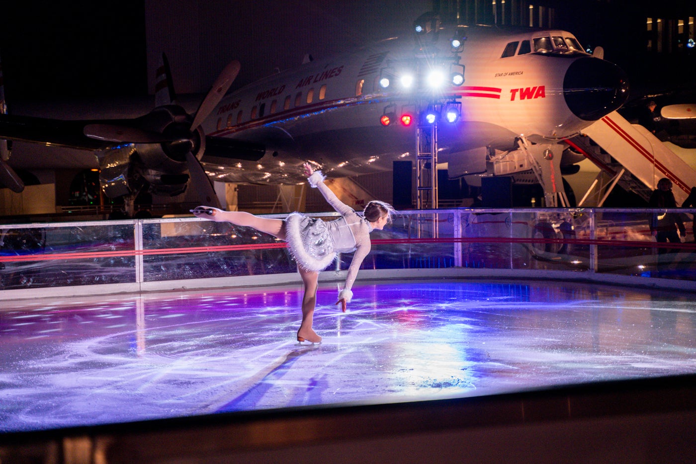 What it's like to ice skate at the TWA Hotel Runway Rink
