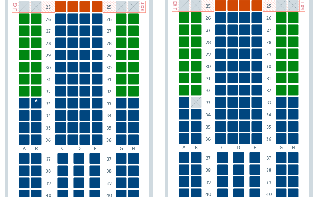 America Flight Seating Chart