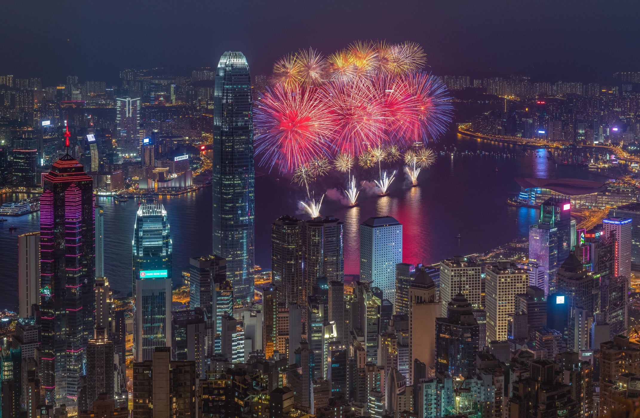 2018 Chinese National day fireworks in Hong Kong