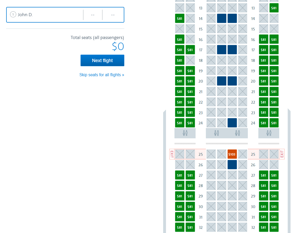 How Much Is Paid Preferential Seating On American Airlines