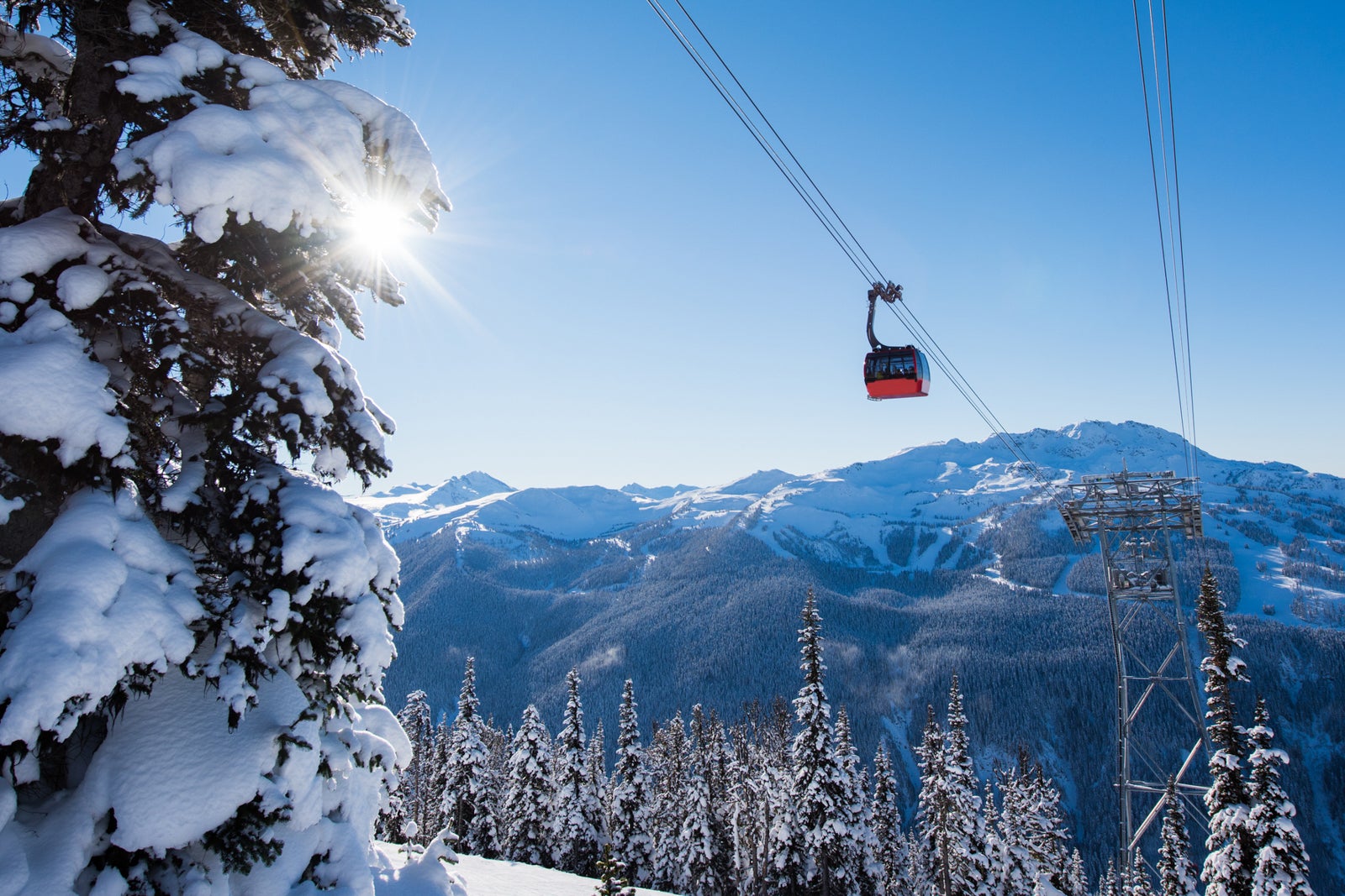 Whistler ski resort in winter