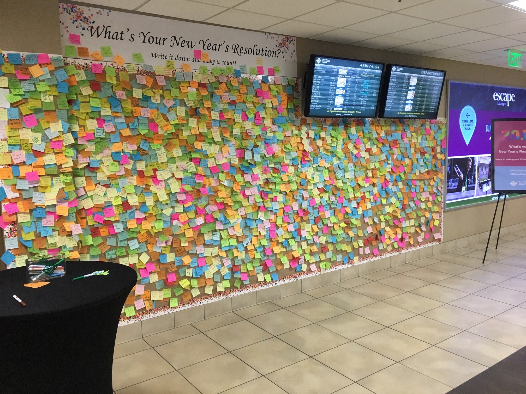 Reno Tahoe International Airport asking passengers for their New Year’s ...