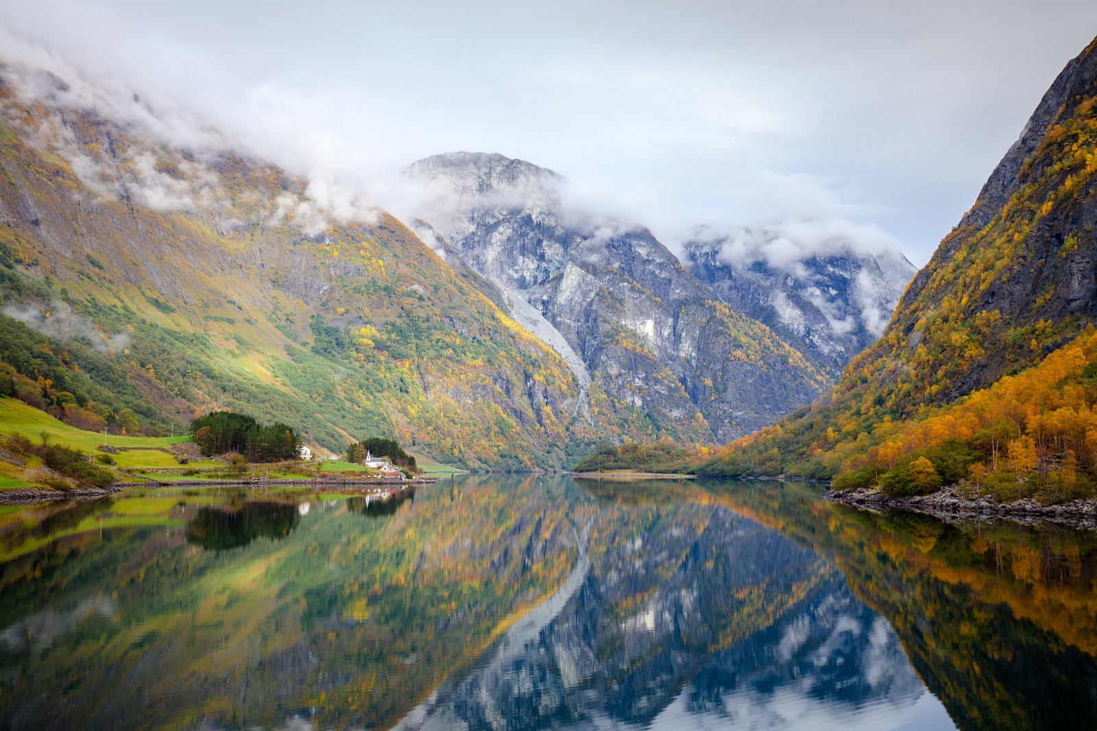 Norway, Sognefjord, Scenic fjord landscape