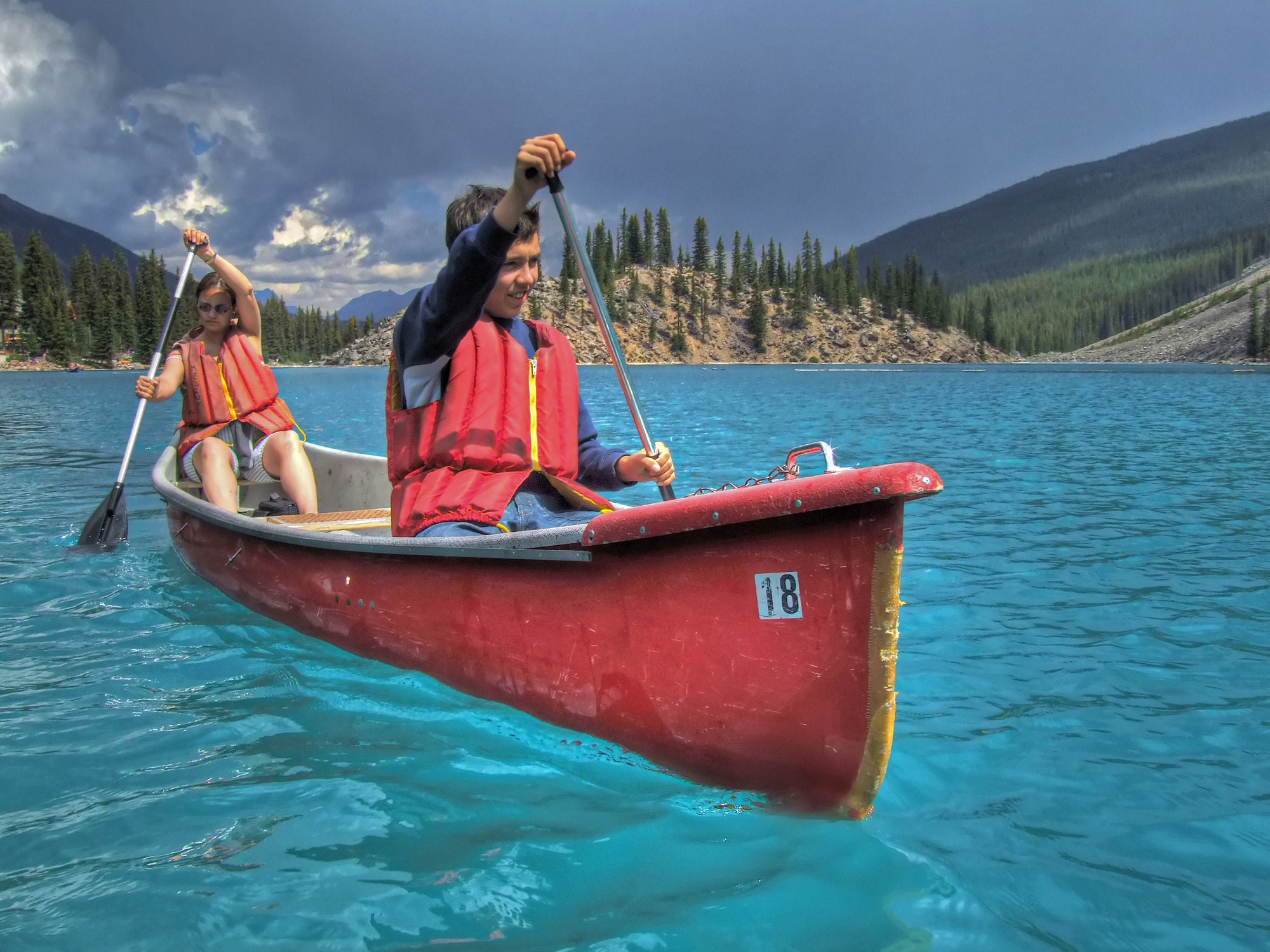 canoe Lake Moraine in Banff National Park