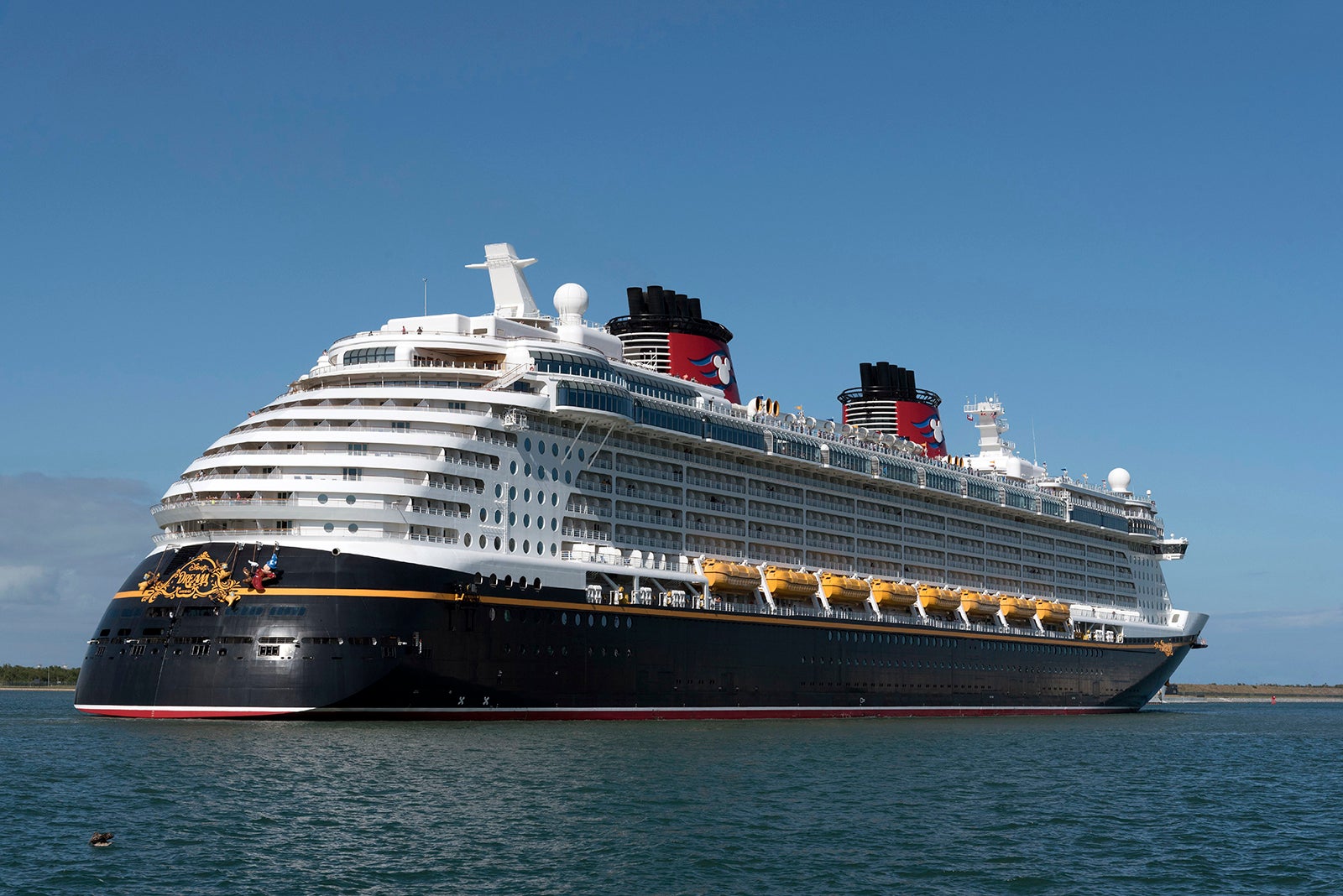 The Disney Dream cruise ship departing Port Canaveral Florida