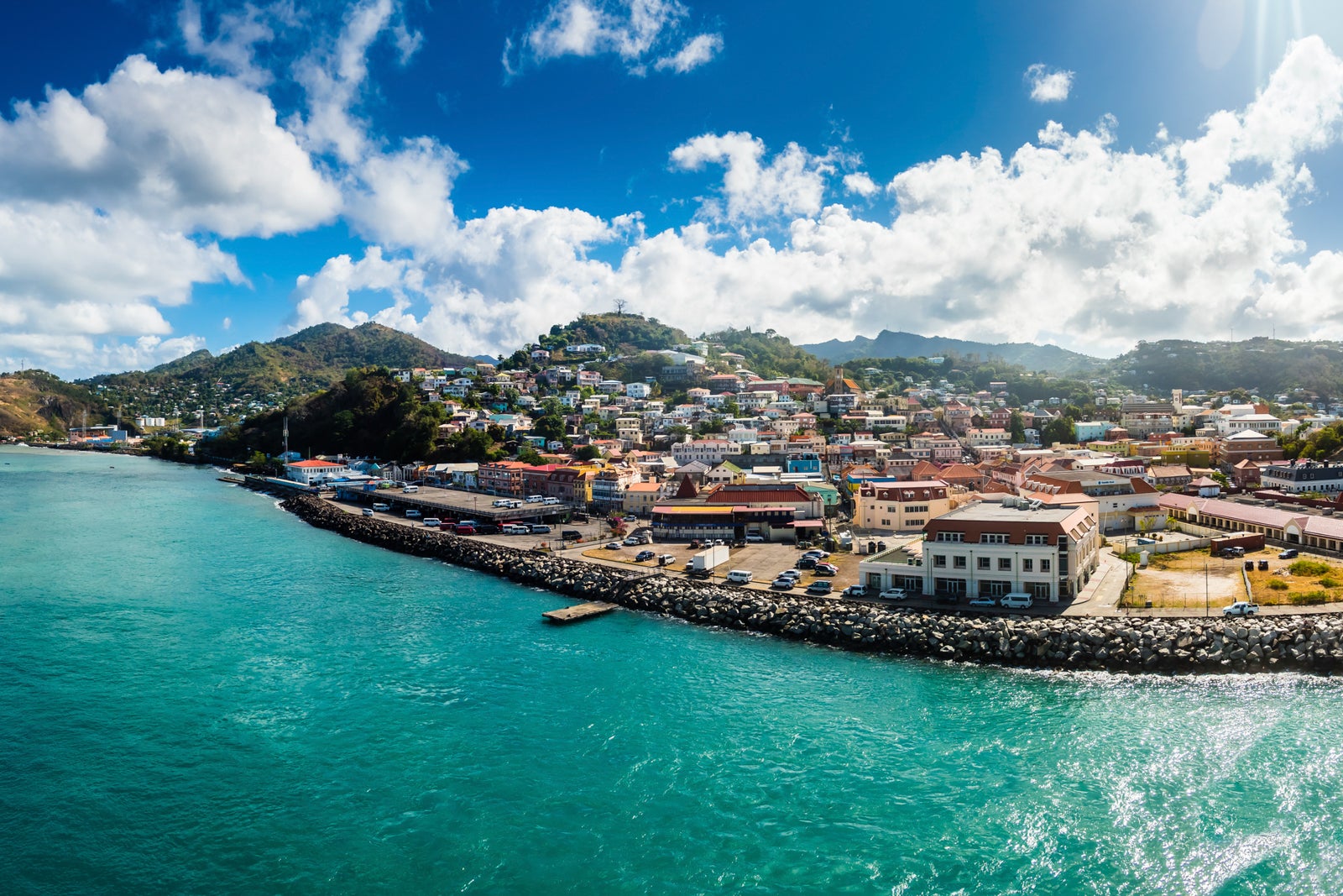 Antilles, Lesser Antilles, Grenada, view to St. George's
