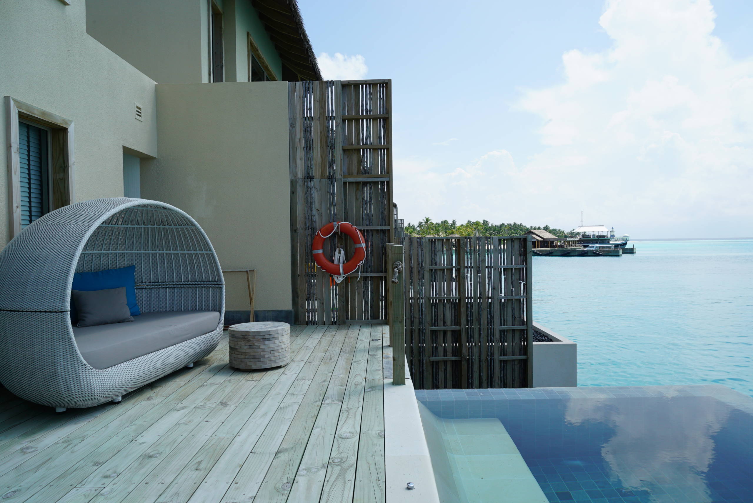 Sunset one-bedroom lagoon pool villa at InterContinental Maldives Maamunagau Resort