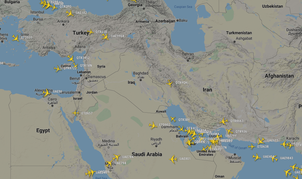 Airlines are steering clear of Iranian airspace — except these - The ...