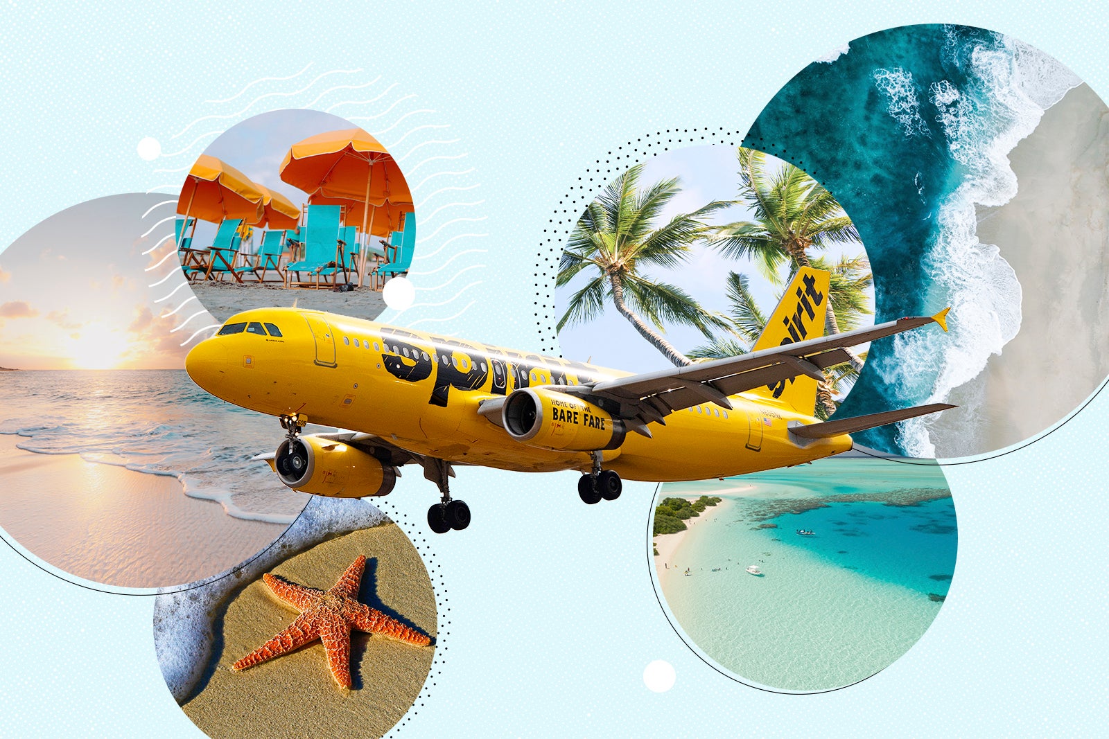 Spirit airlines Collage