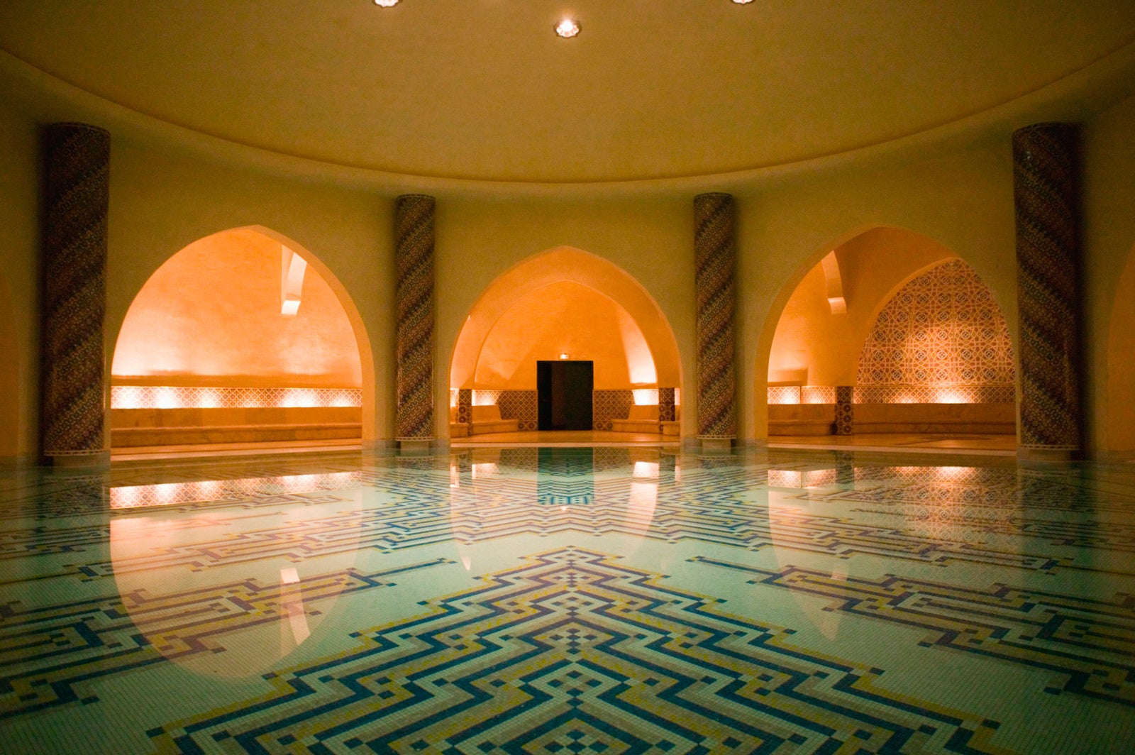 Hassan II Mosque, Interior of the Hammam (Baths), Casablanca, Atlantic Coast, Morocco