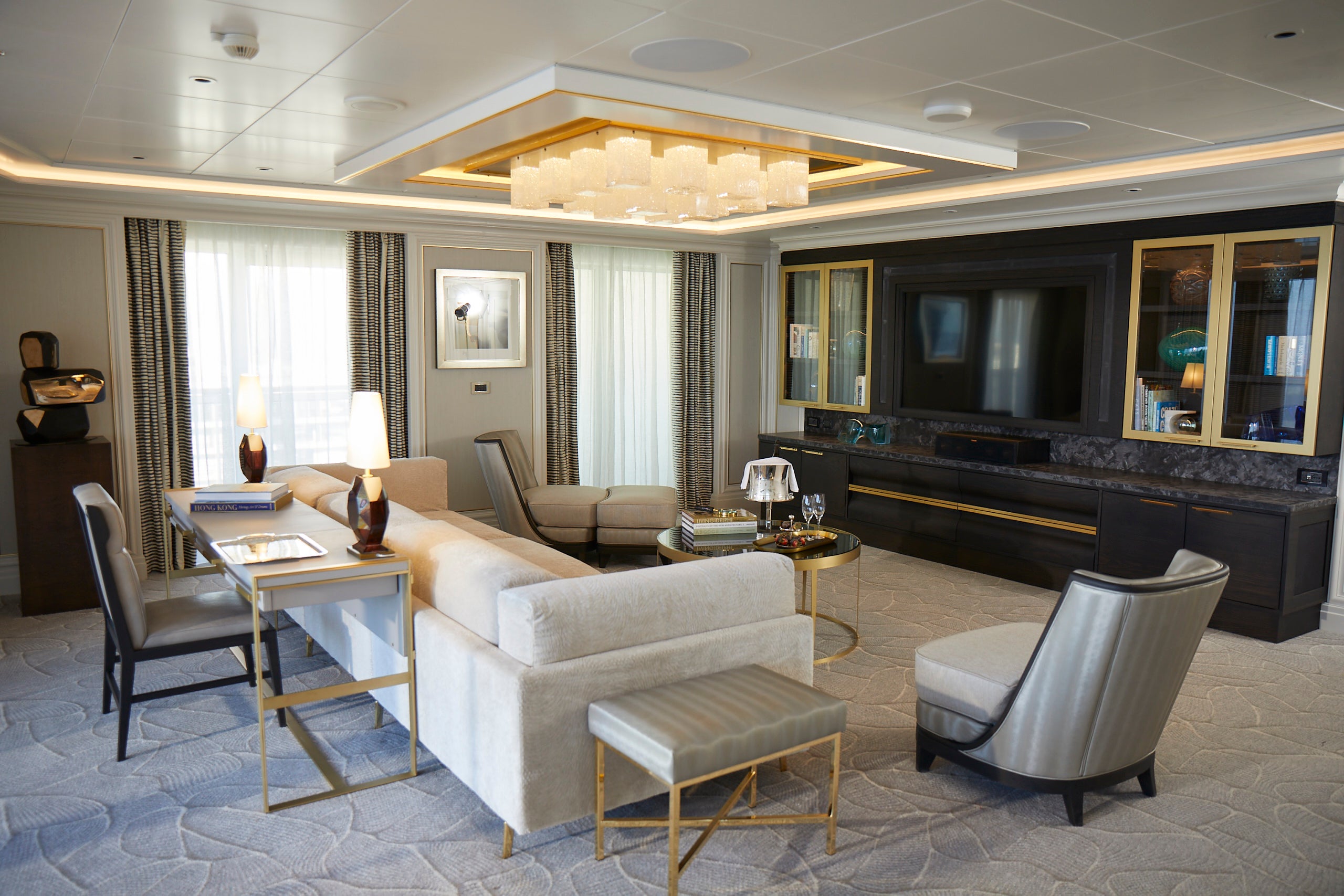 luxury cruise ship cabin