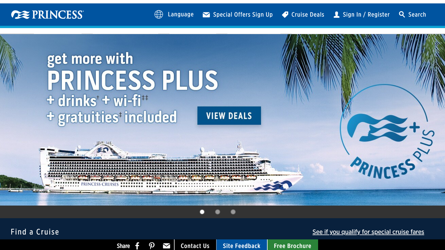 princess cruise login with booking number