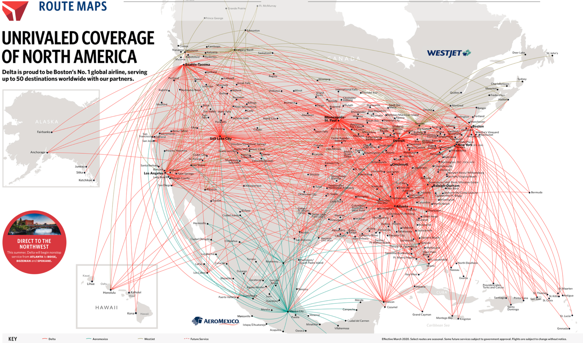 southwest airlines destinations map