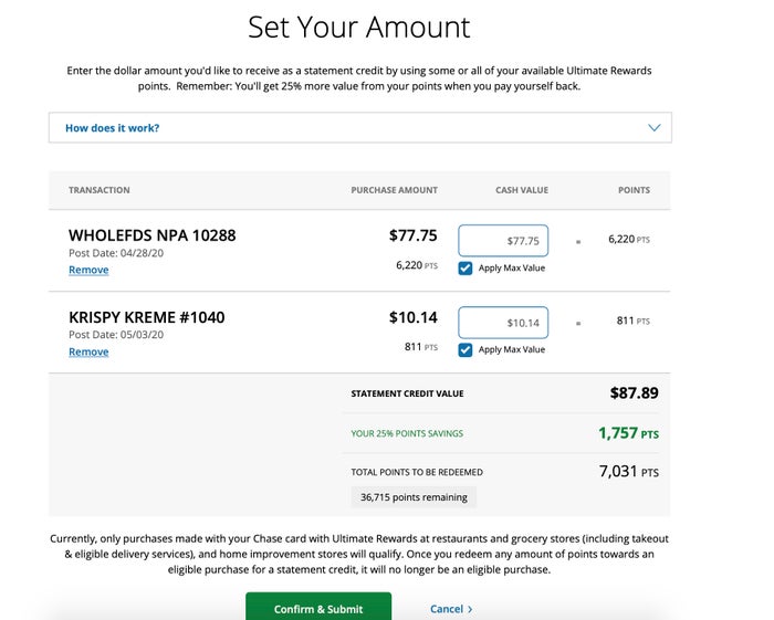 Maximizing cash back with Chase's Pay Yourself Back feature The