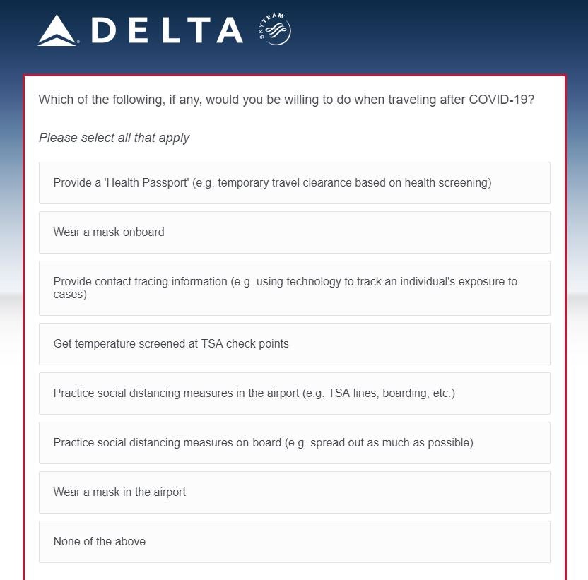 delta travel questions