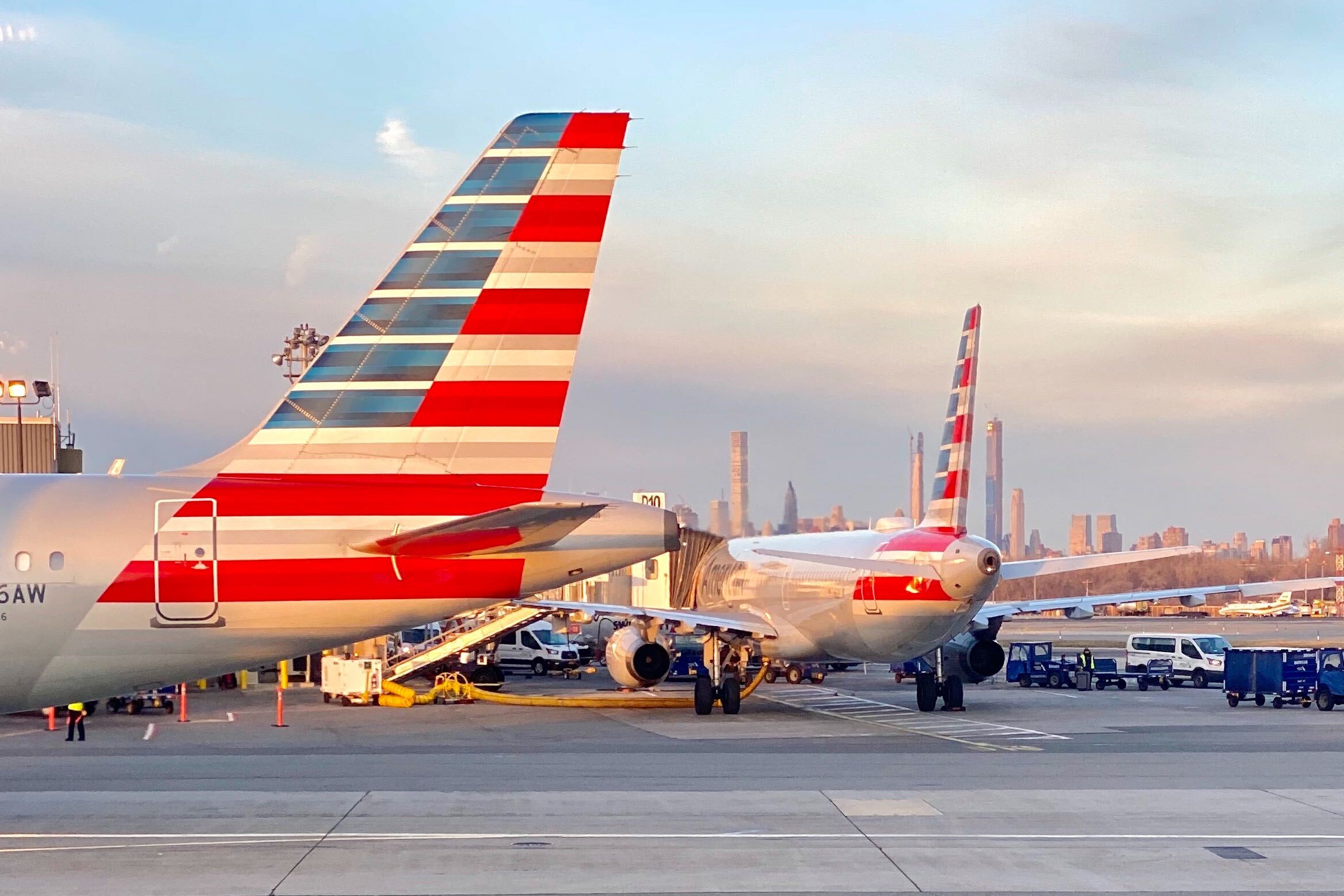 American Airlines planes at LGA Zach Griff