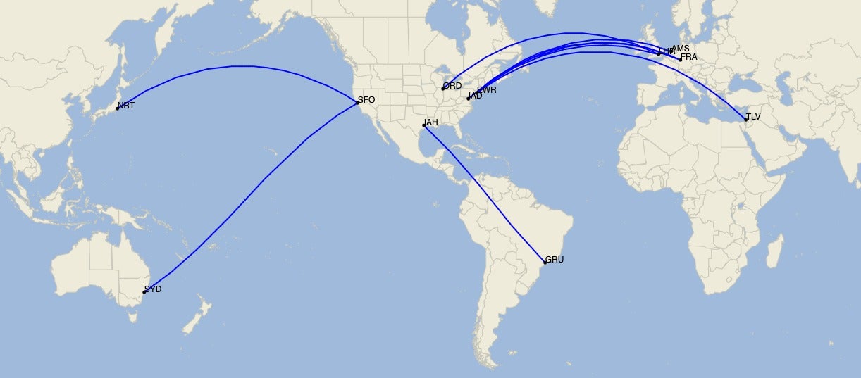 These are the 21 long-haul international routes US airlines will fly in May