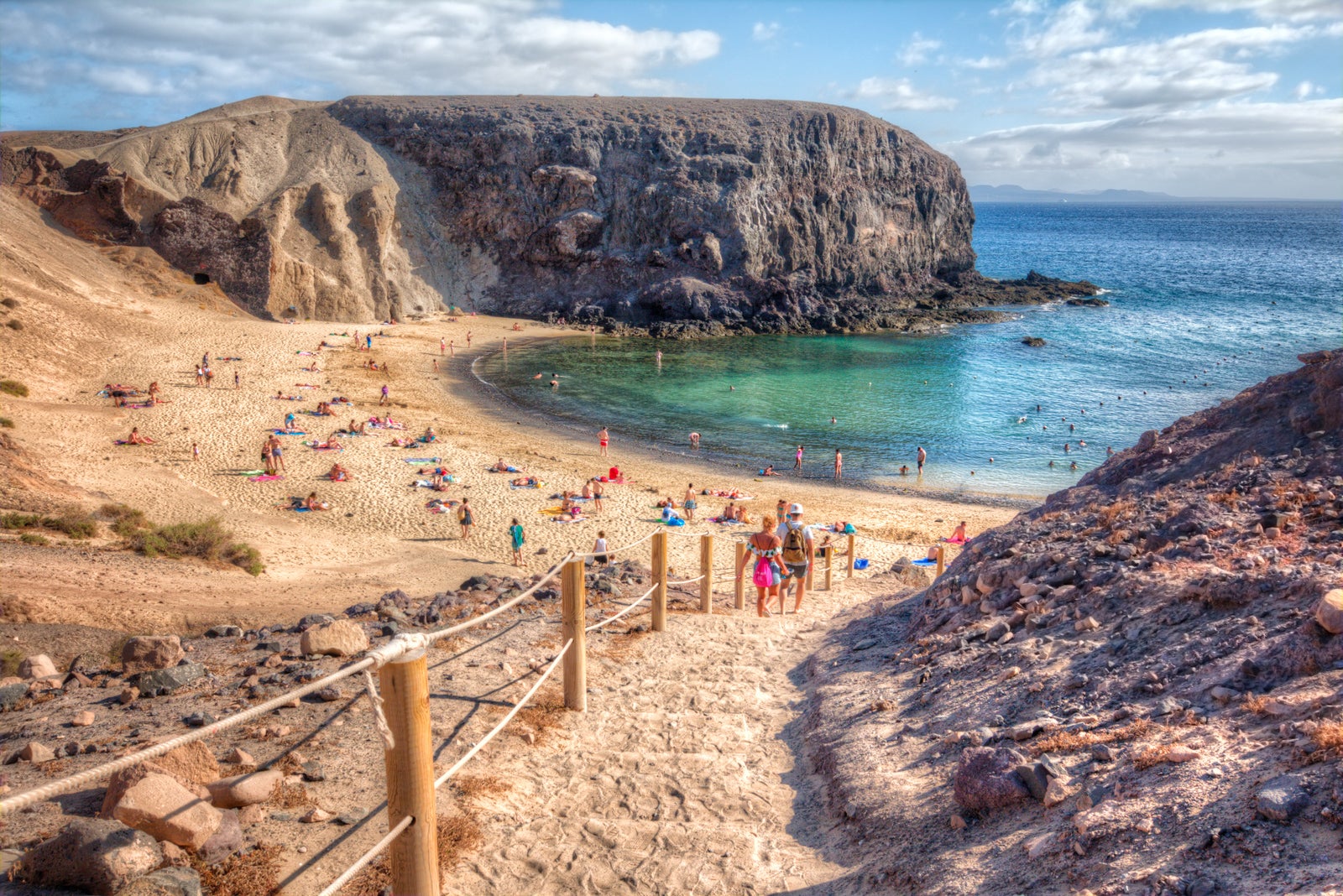 One of the beaches on the southern tip of the island of Lanzarote