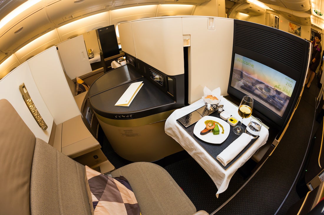 Etihad Business Class Seat A380
