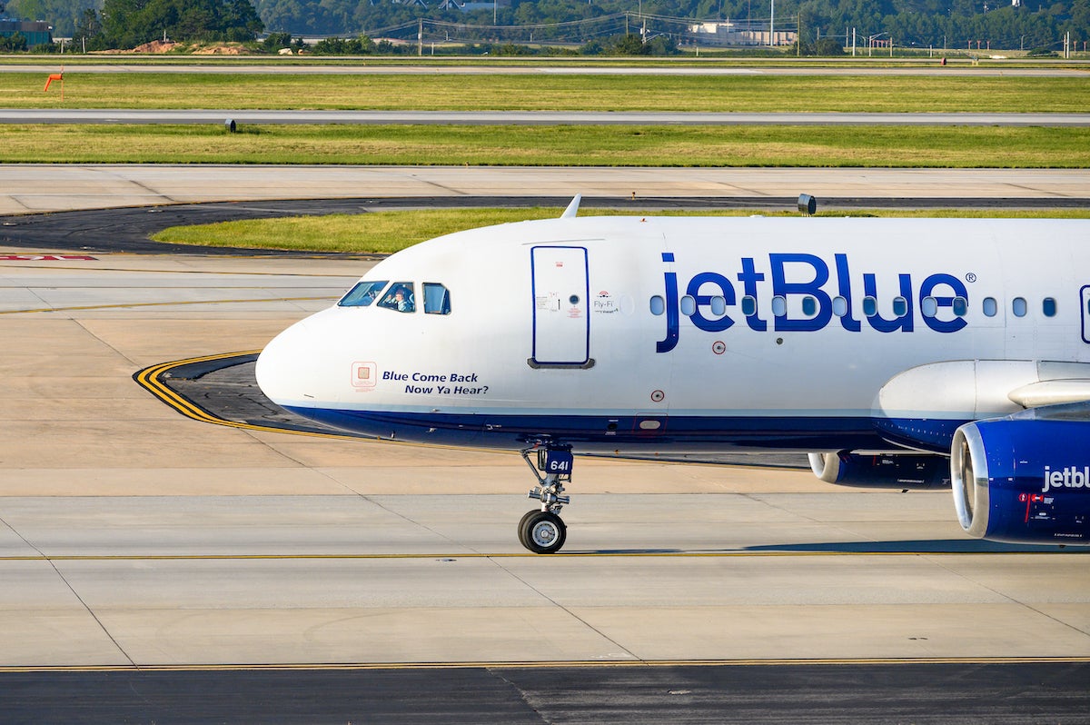 JetBlue plane on the runway