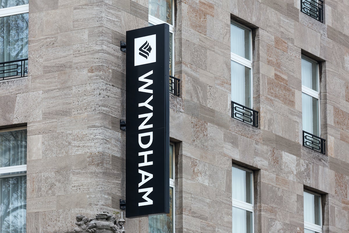 Wyndham Sign on the Side of Hotel Building