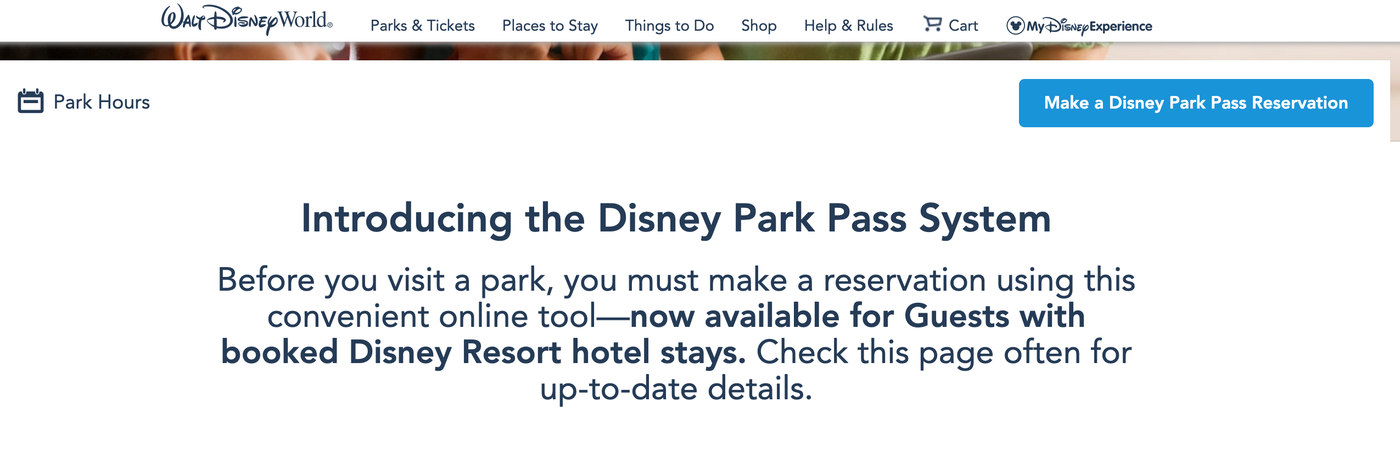 How to get a reservation to enter a Disney World theme park until at ...