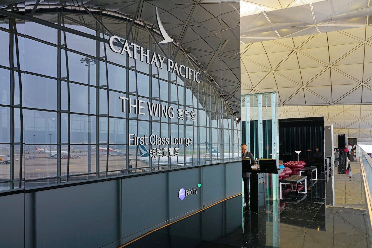 Cathay Pacific The Wing First Class Lounge Entrance