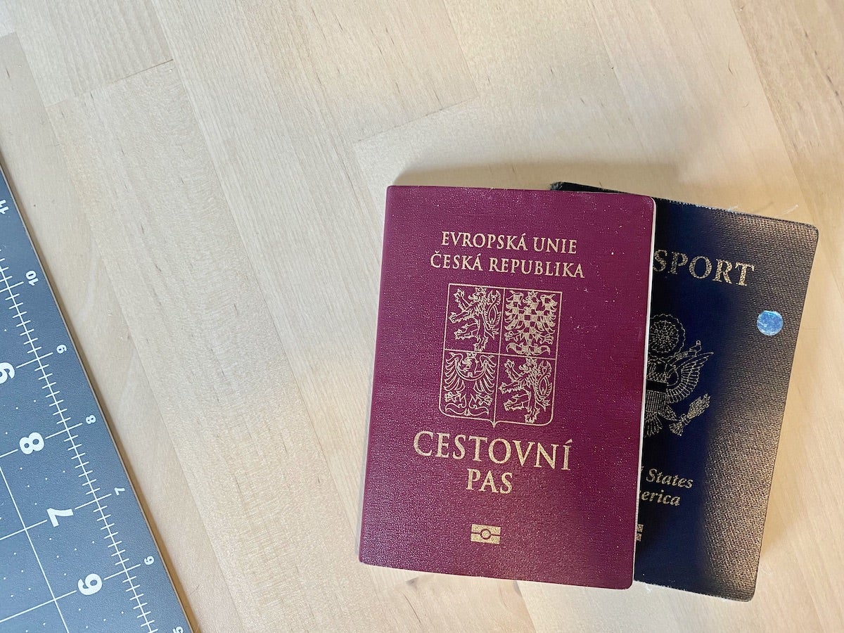 Czech and American Passport