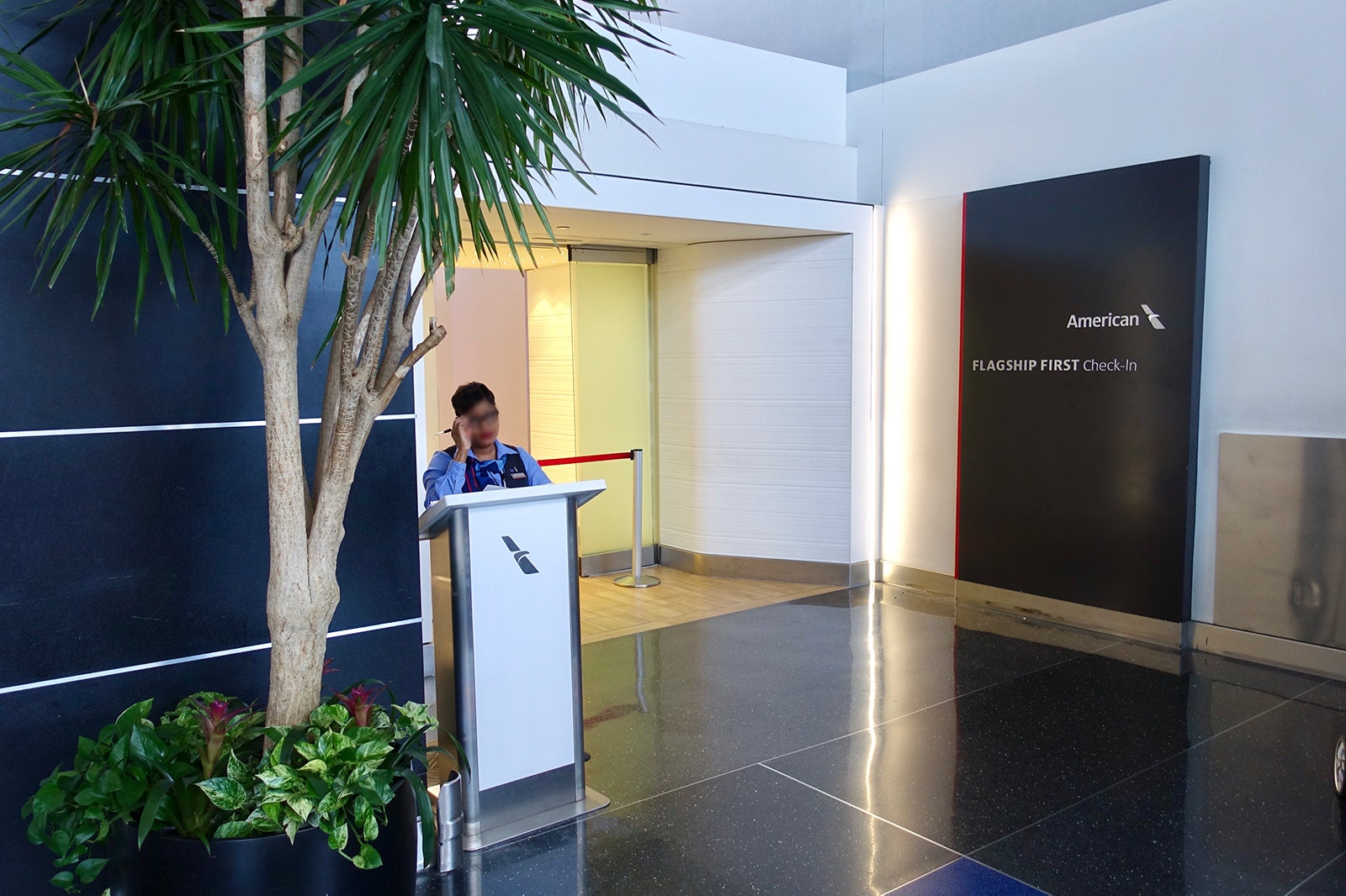 American Airlines Flagship First check-in