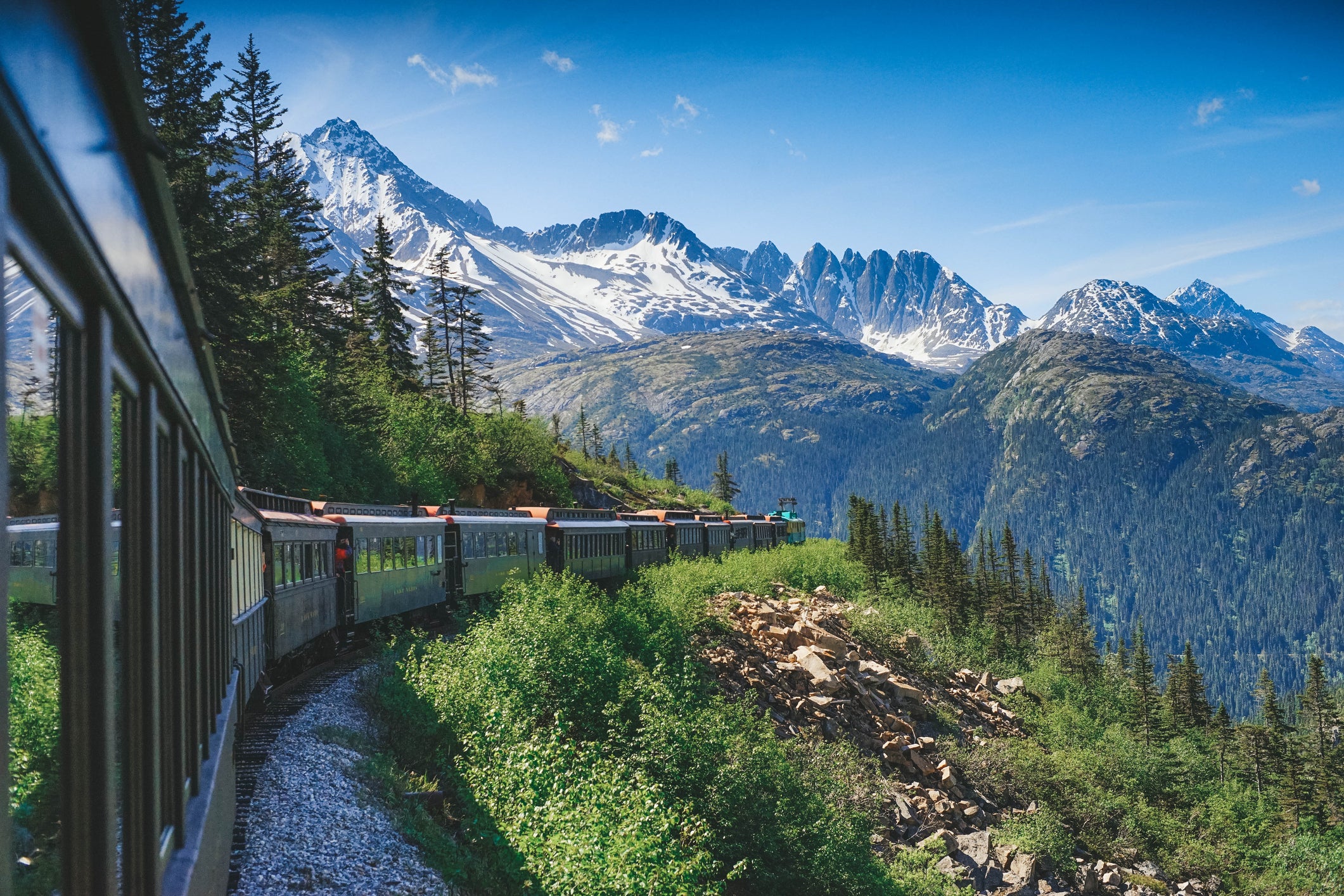 Alaska mountain train Skagway